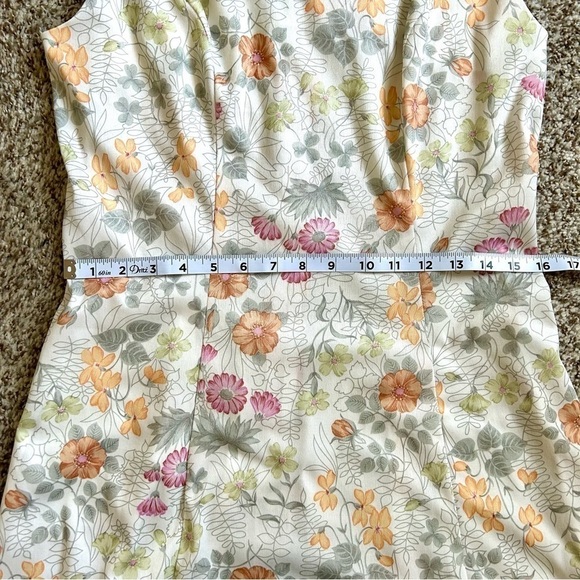 🦋 John Abbott Vintage 1960’s sleeveless floral mini dress Large - Picture 4 of 8